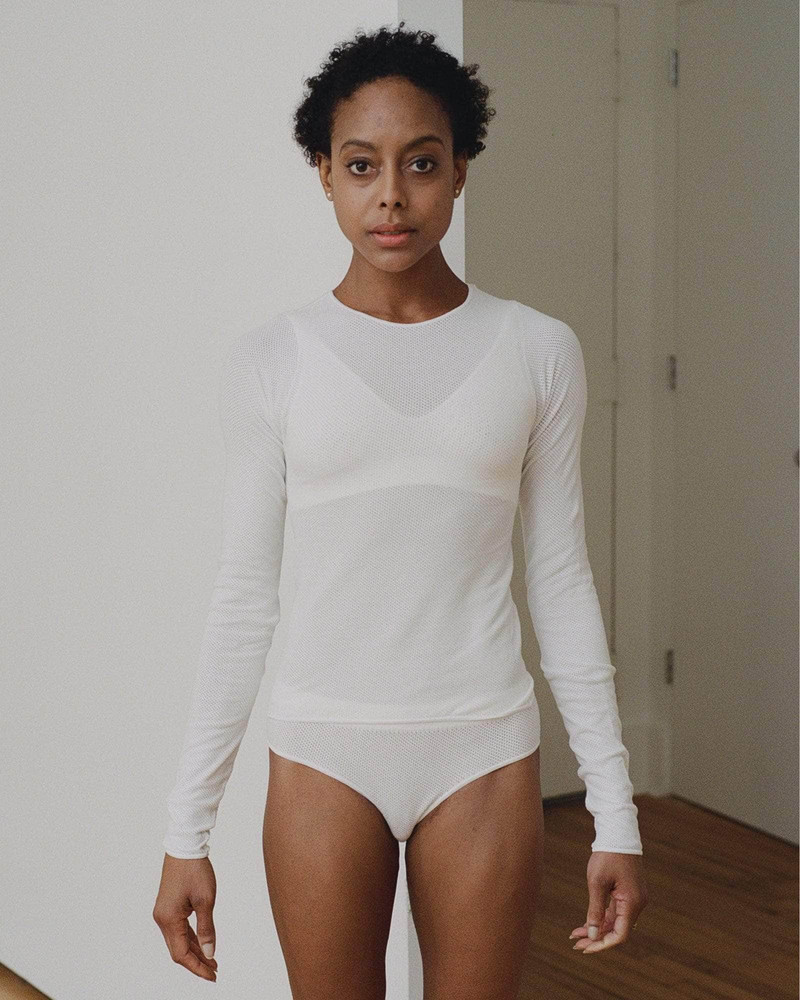 Odea Longsleeve Tee - Organic Cotton Mesh 1
