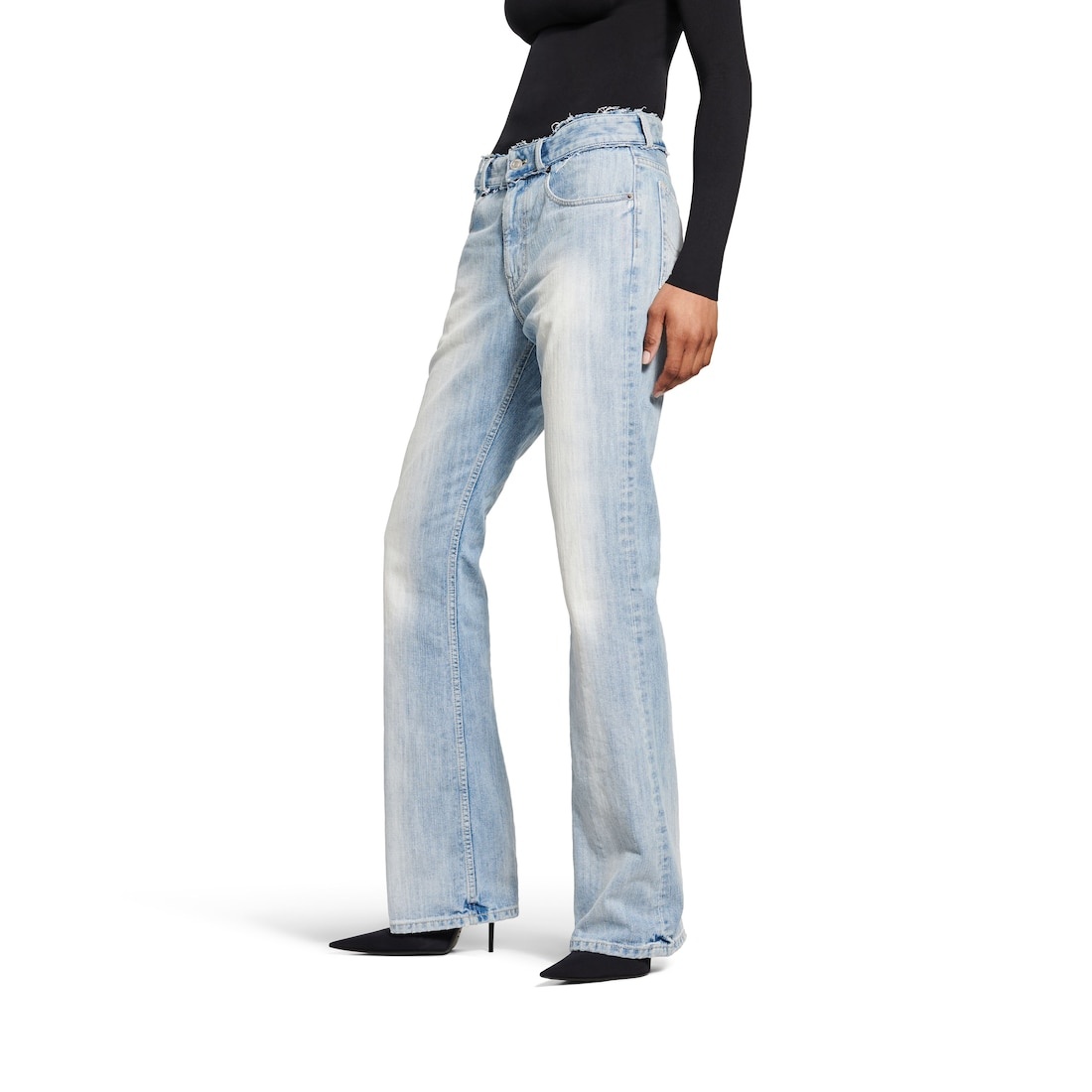 Women's Low Waist Pants in Light Blue - 5