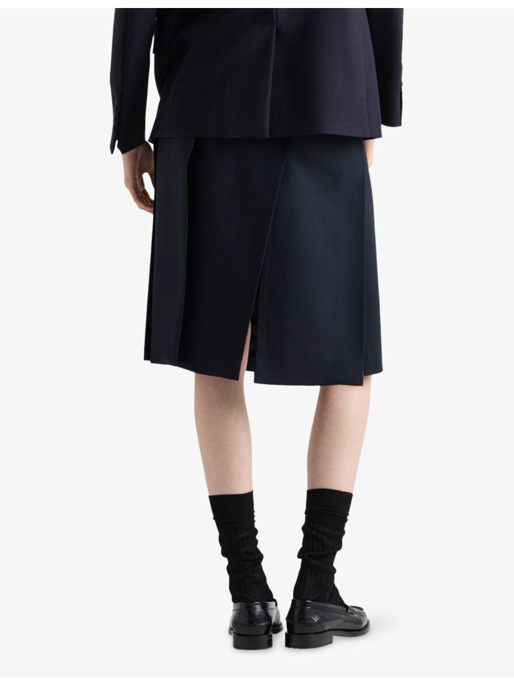 Hopsack Wool Midi Skirt - 4