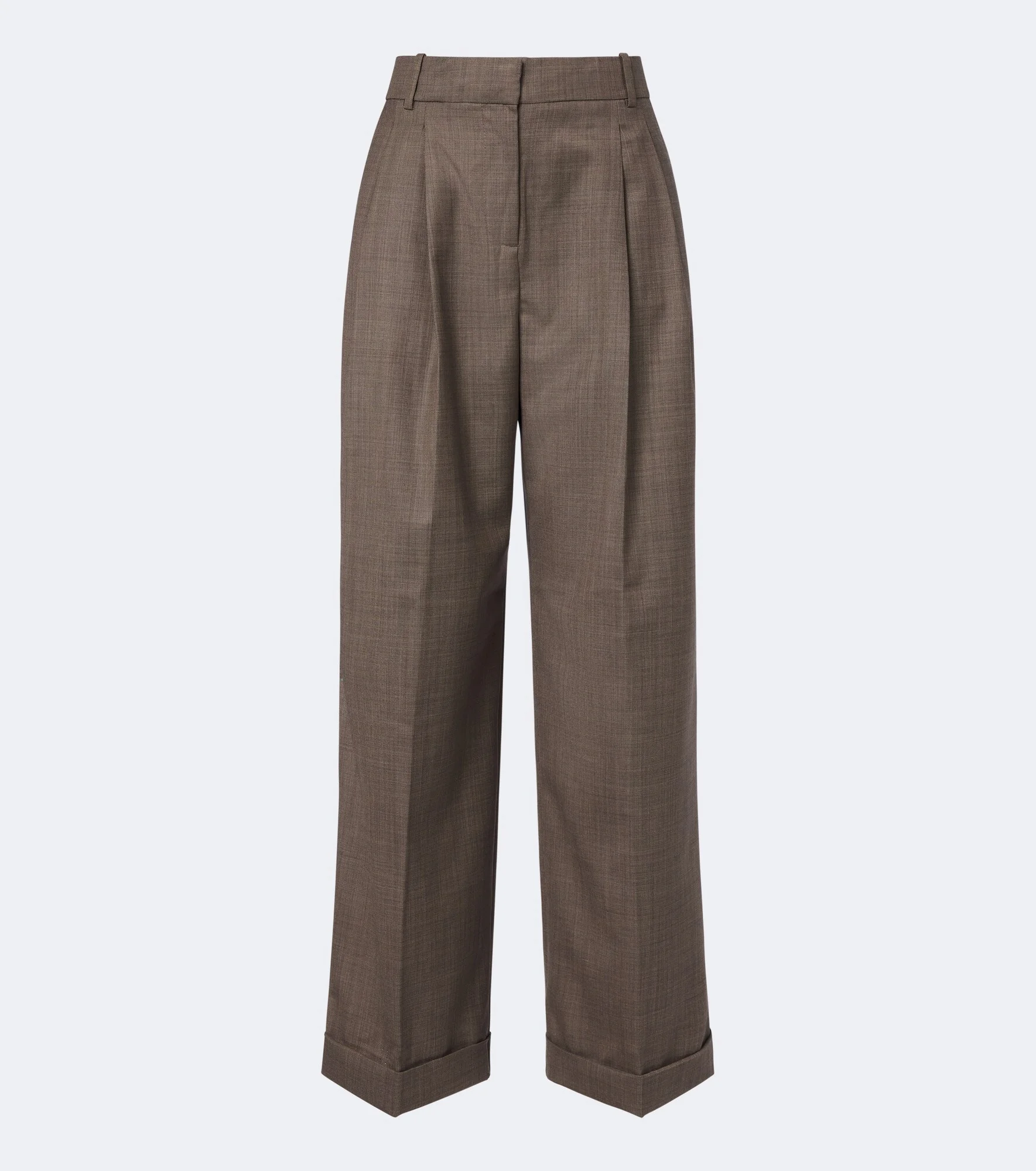 Wool-blend wide-leg pants - 1