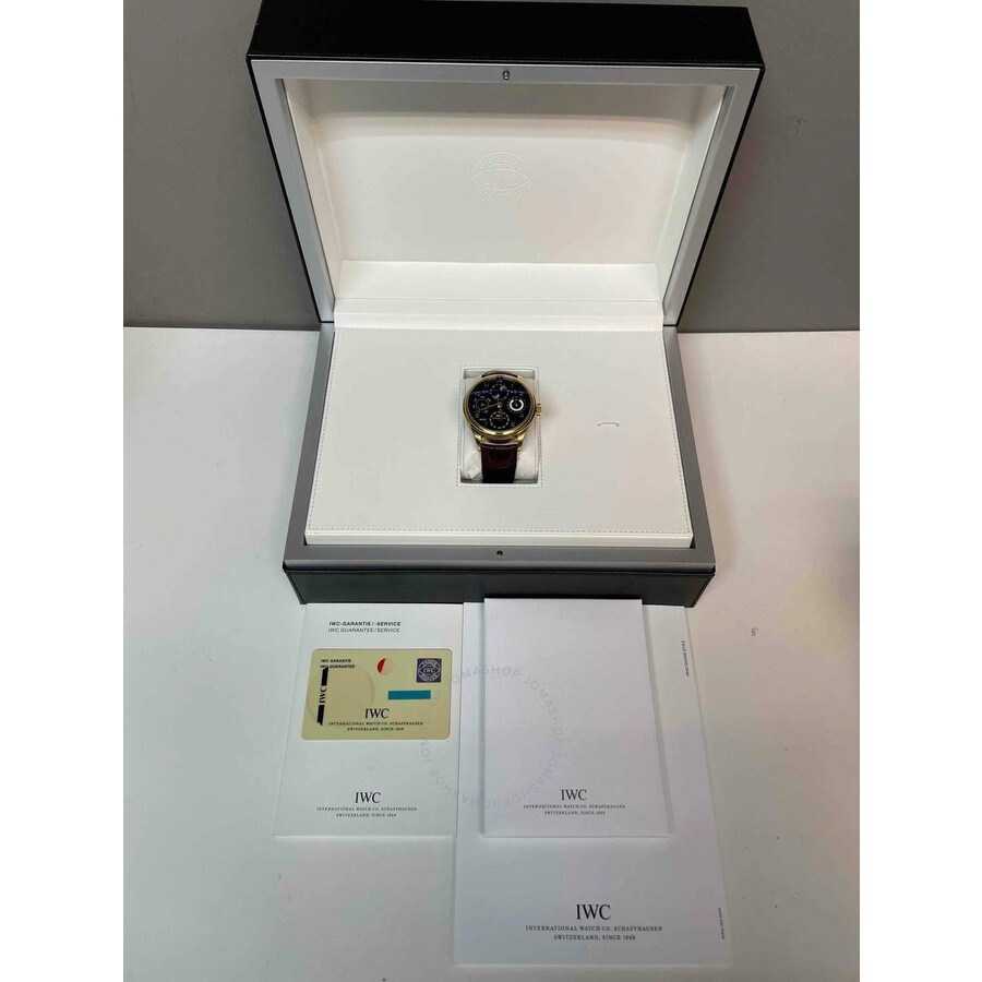 Pre-owned IWC Portuguese Perpetual Calendar Black Dial Men's Watch IW502119 - 6