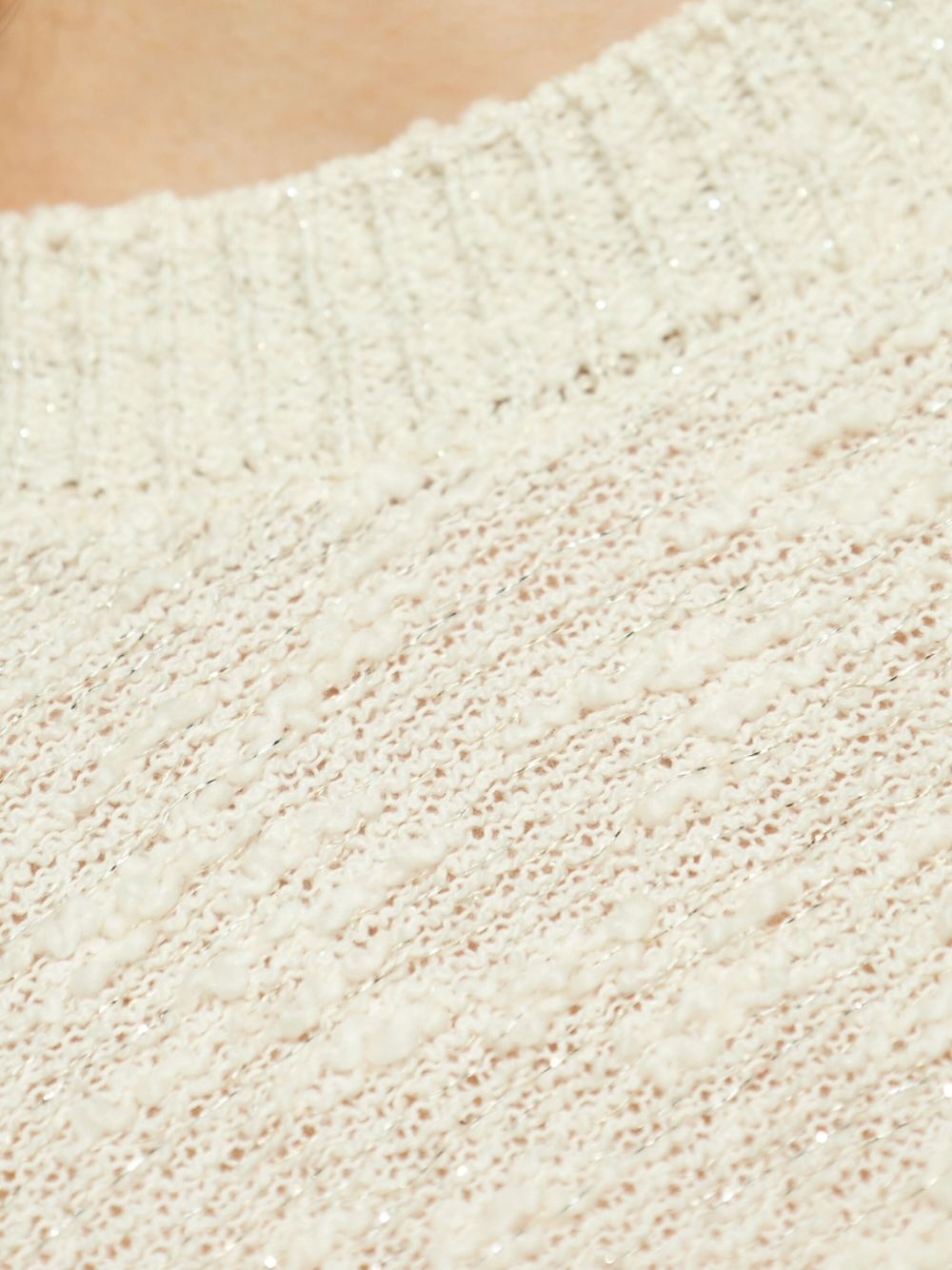 bouclé open-knit t-shirt - 5