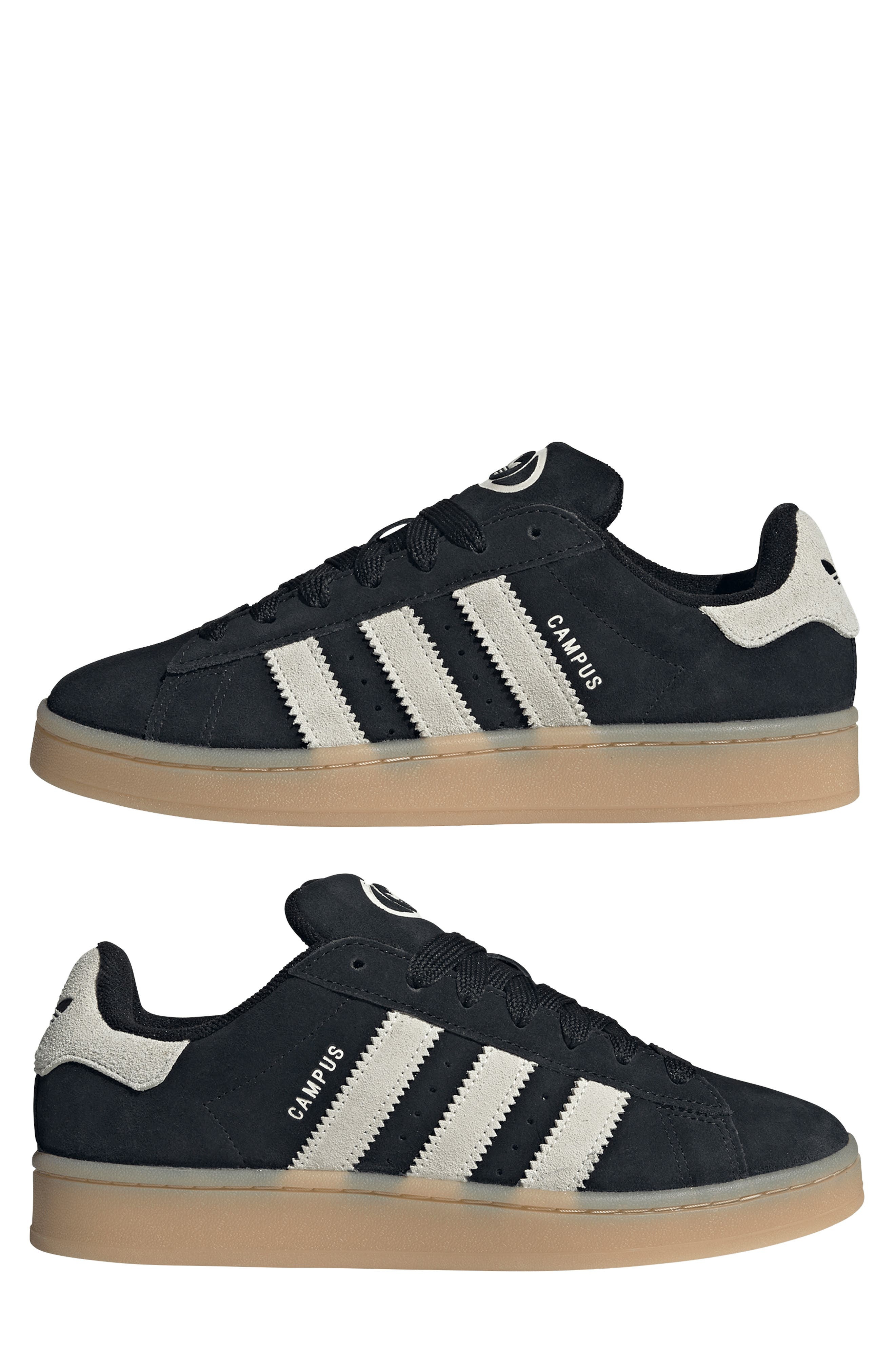 adidas Campus 00s Sneaker in Black/Cream White/Gum at Nordstrom - 9