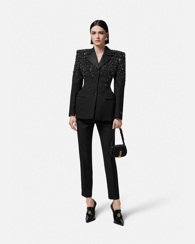 VERSACE Crystal Croc-Jacquard Blazer outlook