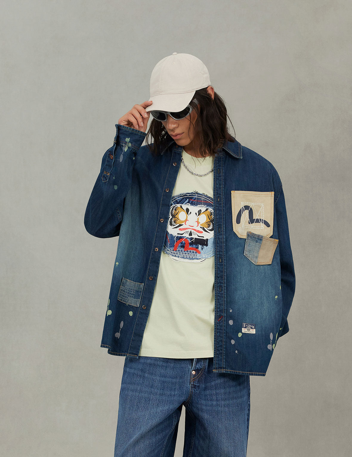 Shshiko Kamon Relax Fit Denim Shirt - 7