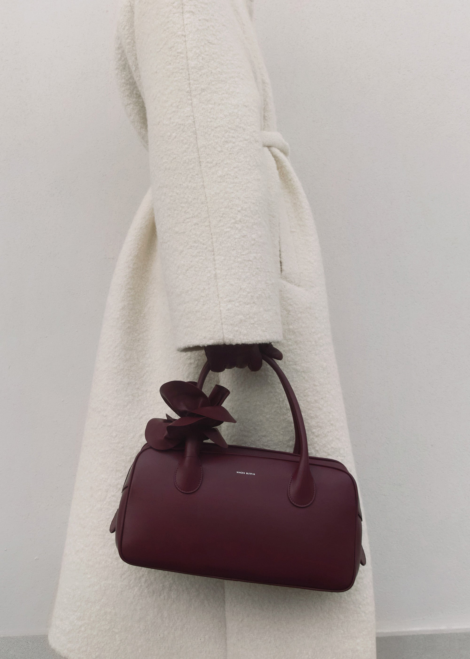 Brigitte bag in burgundy leather and silver - 4