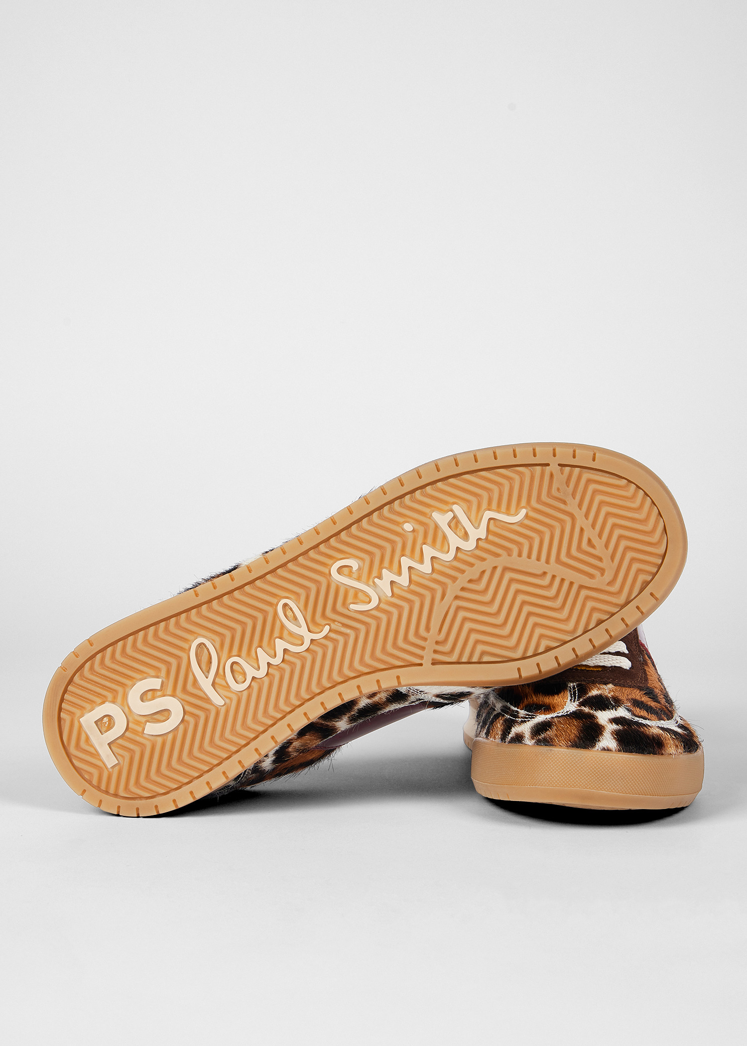 Women's Leather Animal Print 'Dover' Retro Gum Trainers - 2