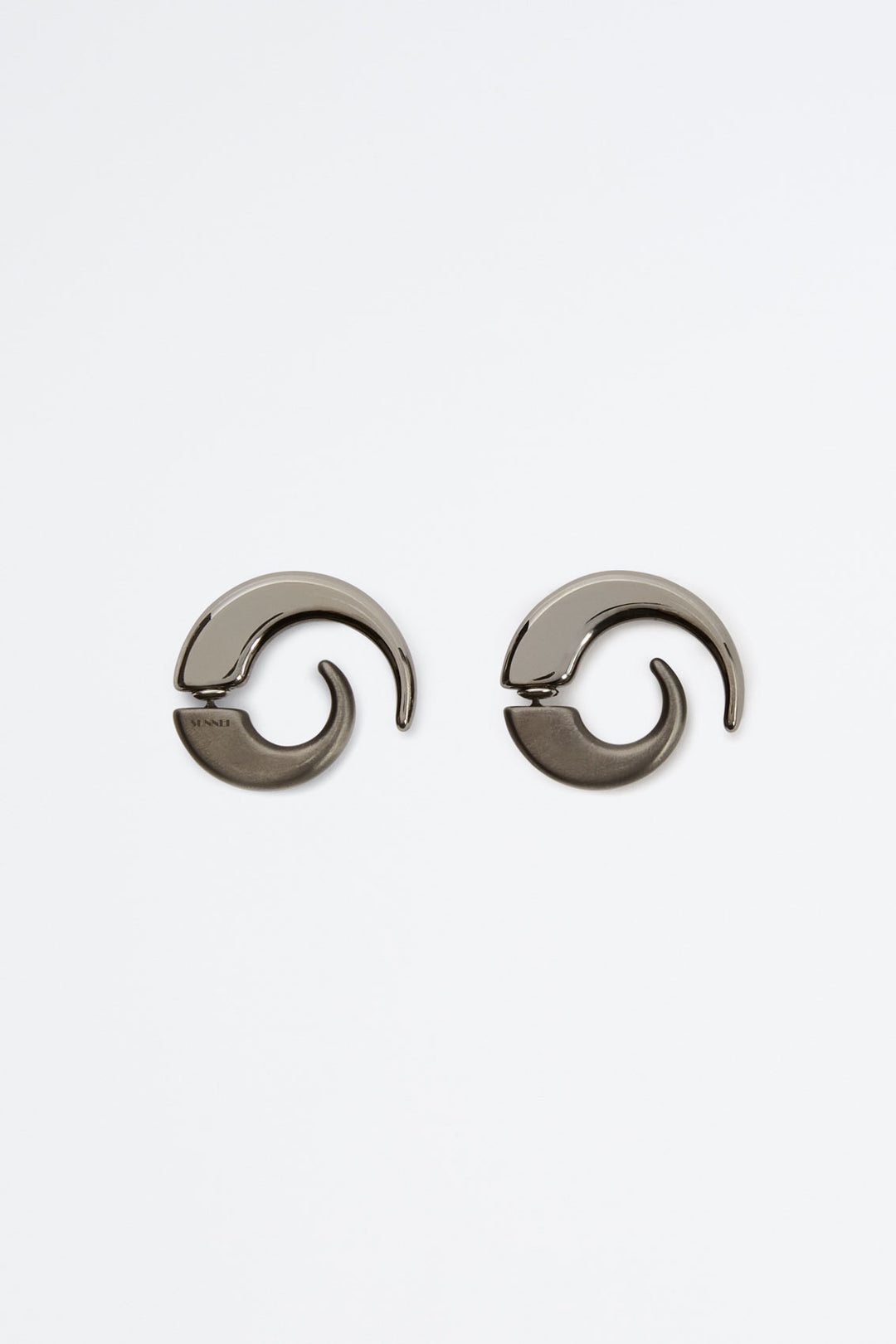 BLACK SMALL SPIRAL EARRINGS - 1