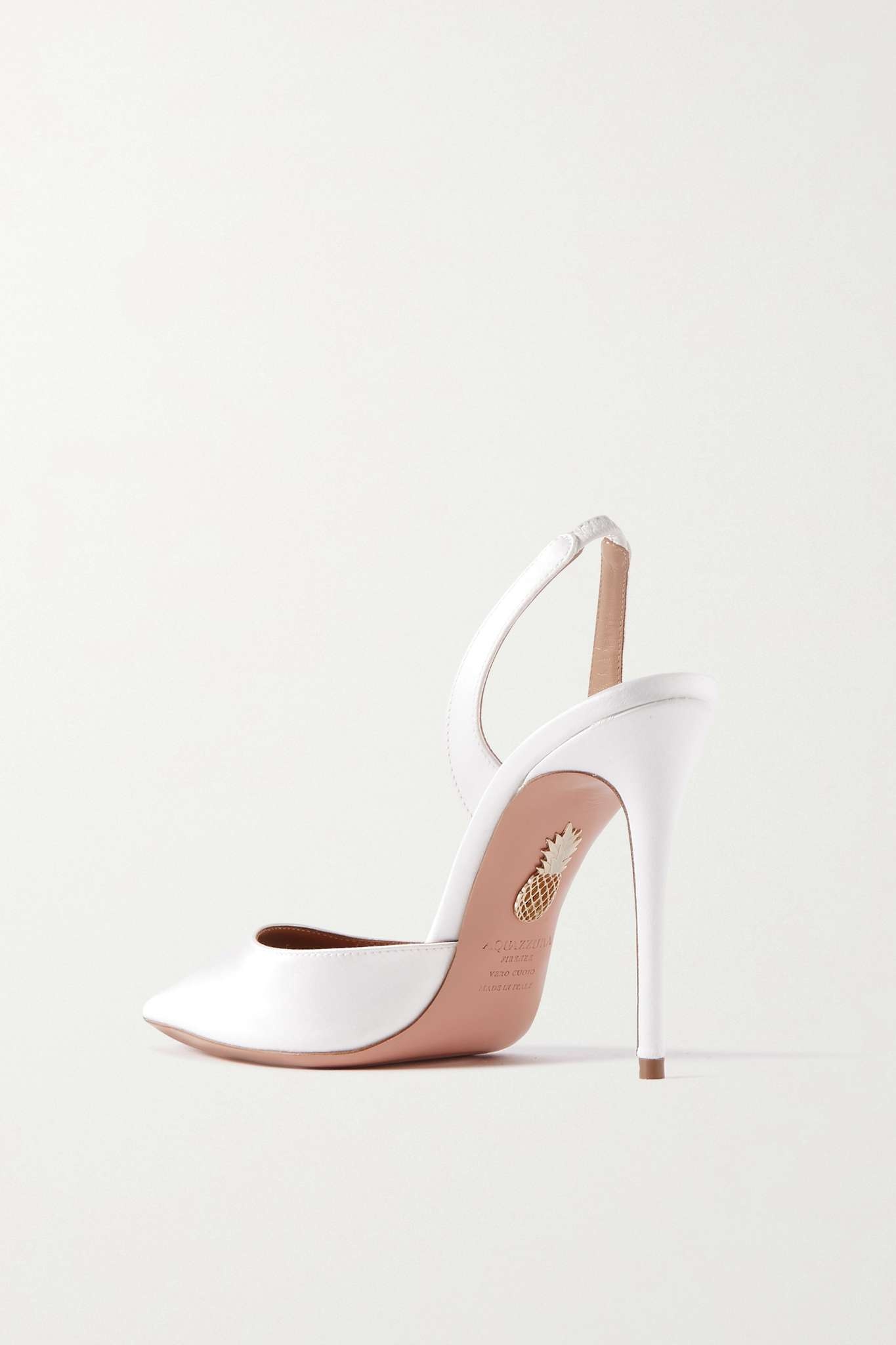 So Nude 105 satin slingback pumps - 3