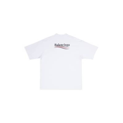 BALENCIAGA Women's Political Campaign T-shirt Large Fit in White outlook