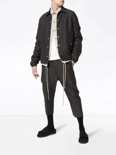 Rick Owens buttoned silk cotton blend jacket outlook