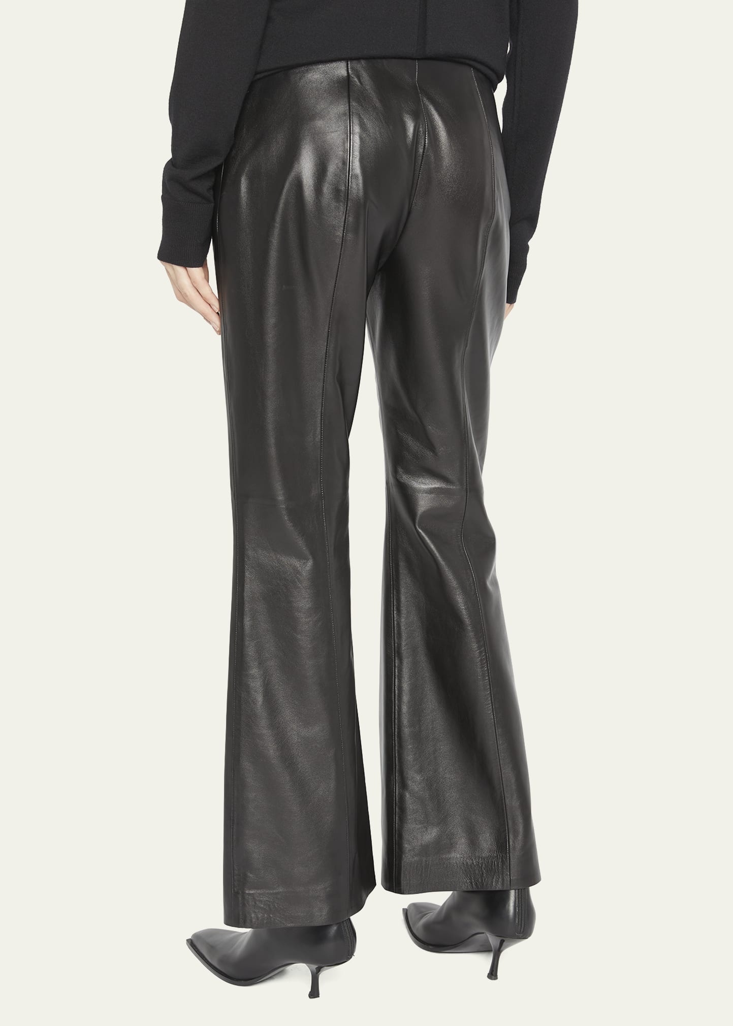 Beck Flared Leather Pants - 3