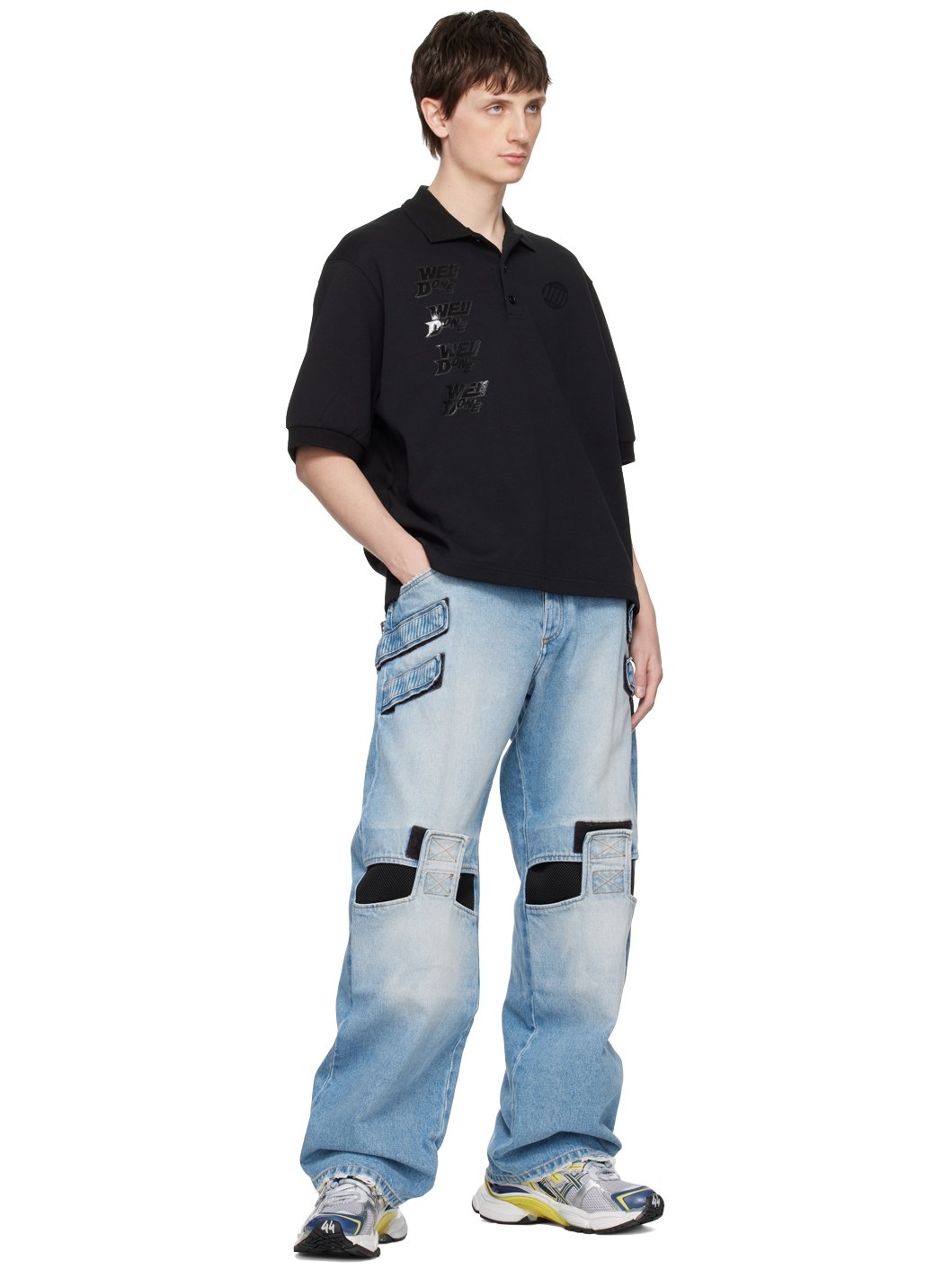 Black Cotton Polo - 4