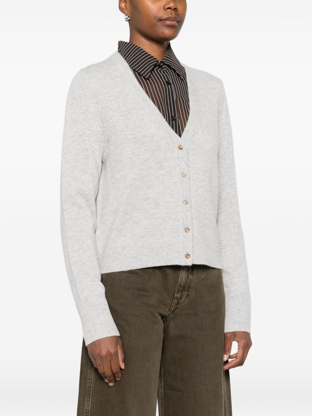 V-neck button cardigan - 3