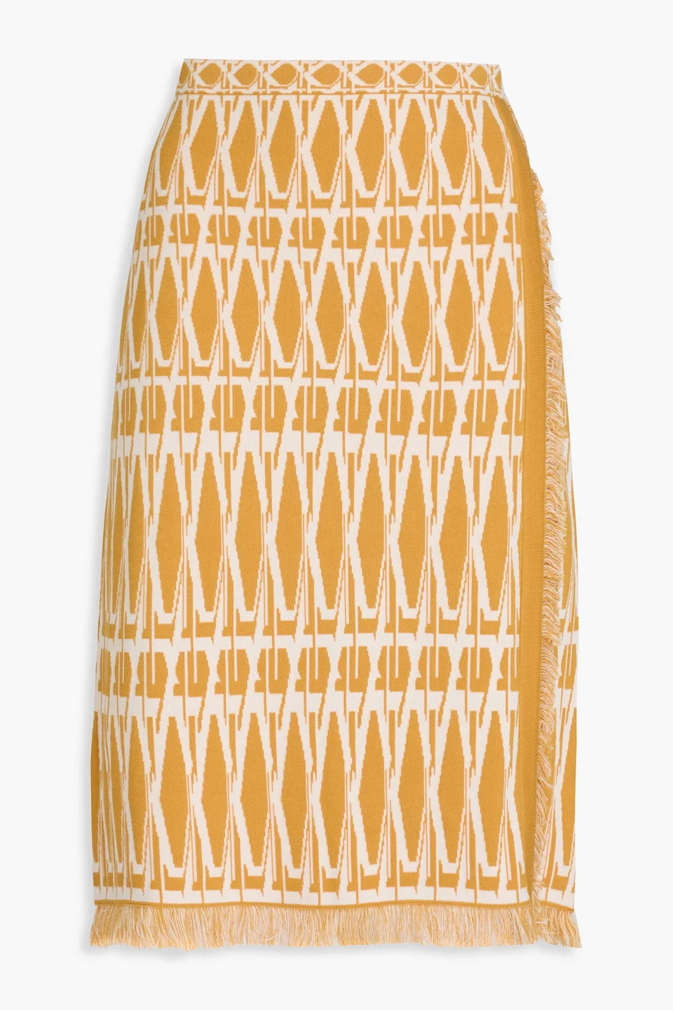 Fargo wrap-effect jacquard-knit skirt - 1