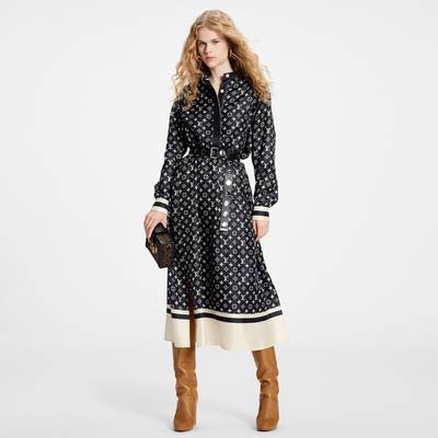 Louis Vuitton Stripe Accent Monogram Shirt Dress outlook