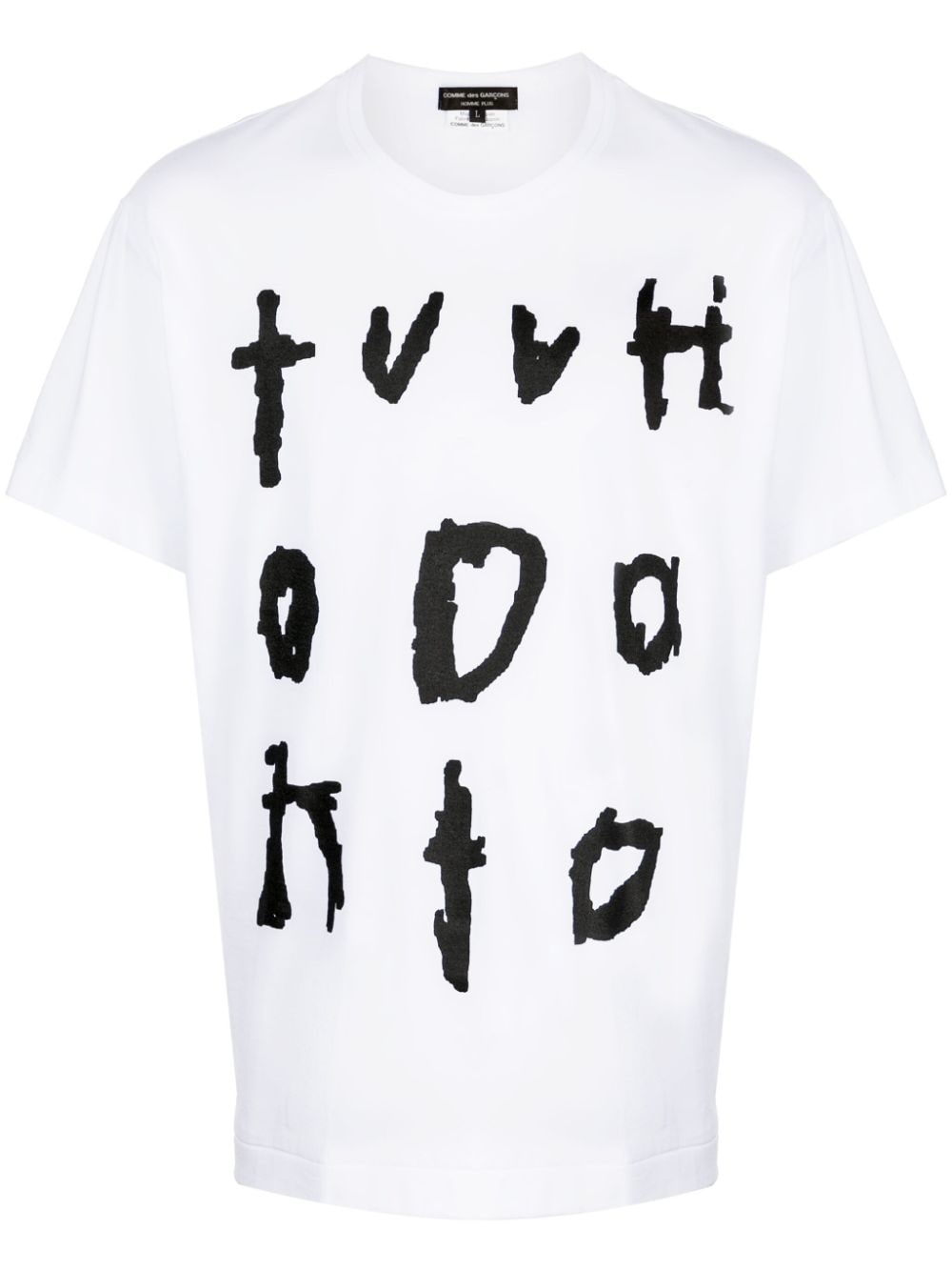 text-print cotton T-shirt - 1