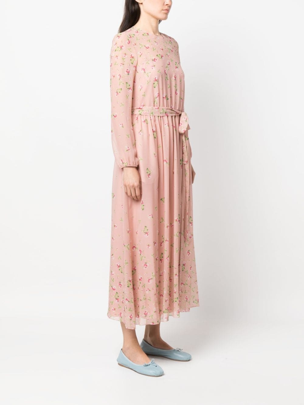 floral-print long-sleeve dress - 3