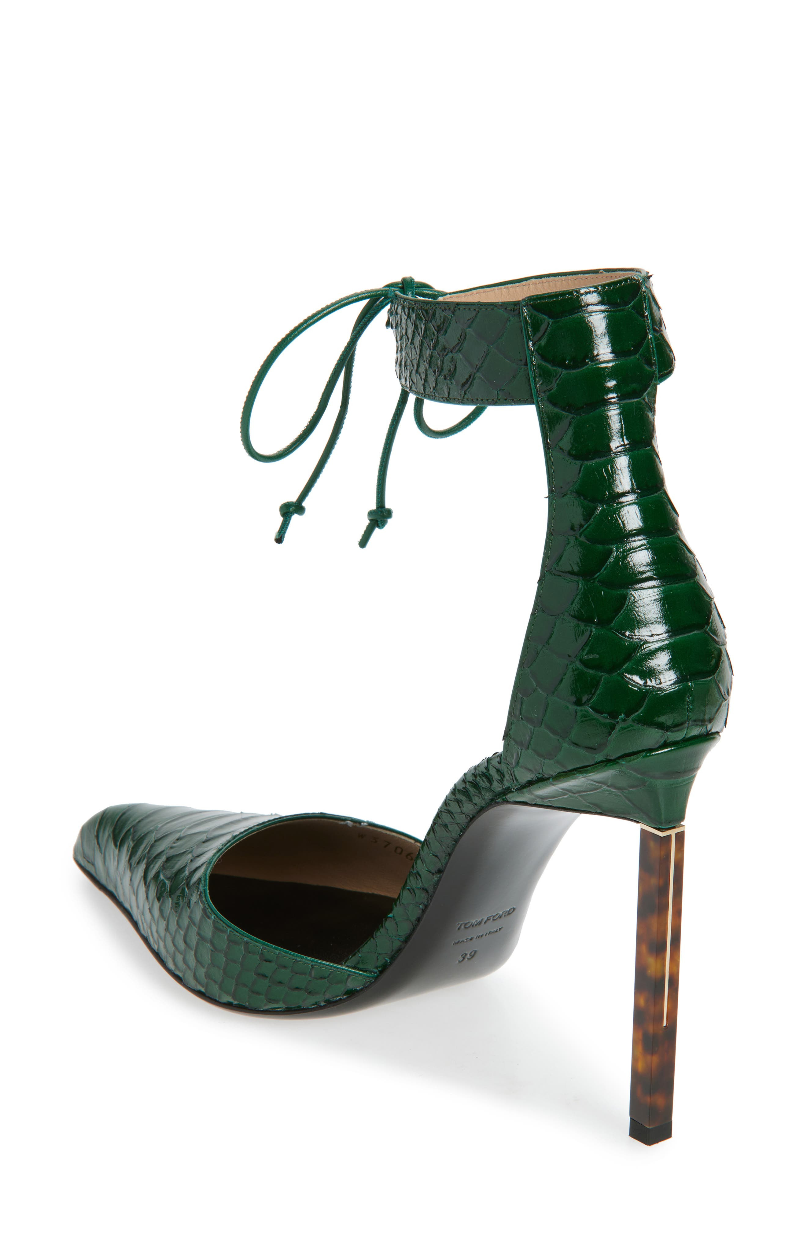 TOM FORD Ankle Tie Pump in Emerald Green at Nordstrom - 2
