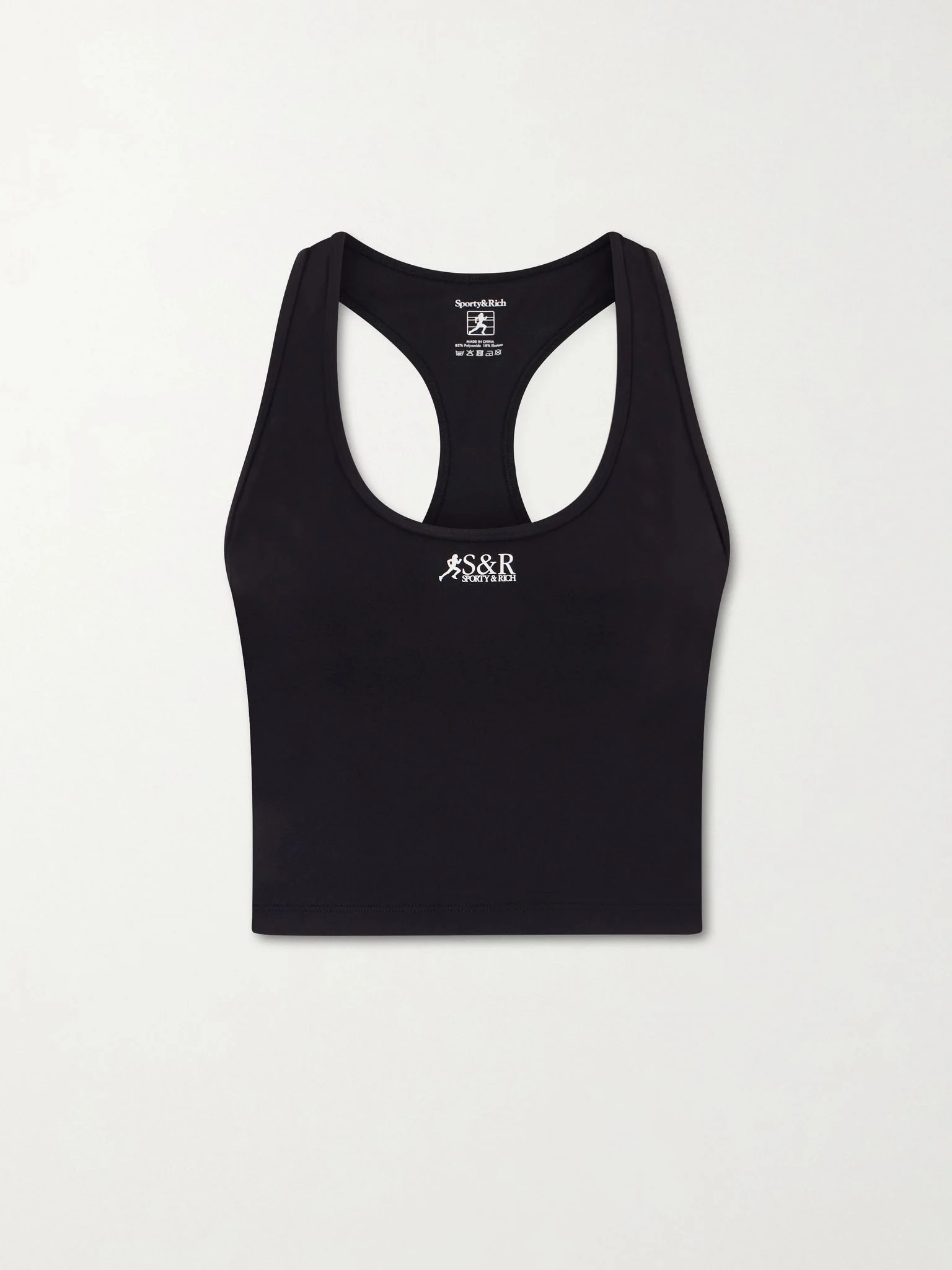 Runner Sports tech-jersey cropped tank top Black - 1