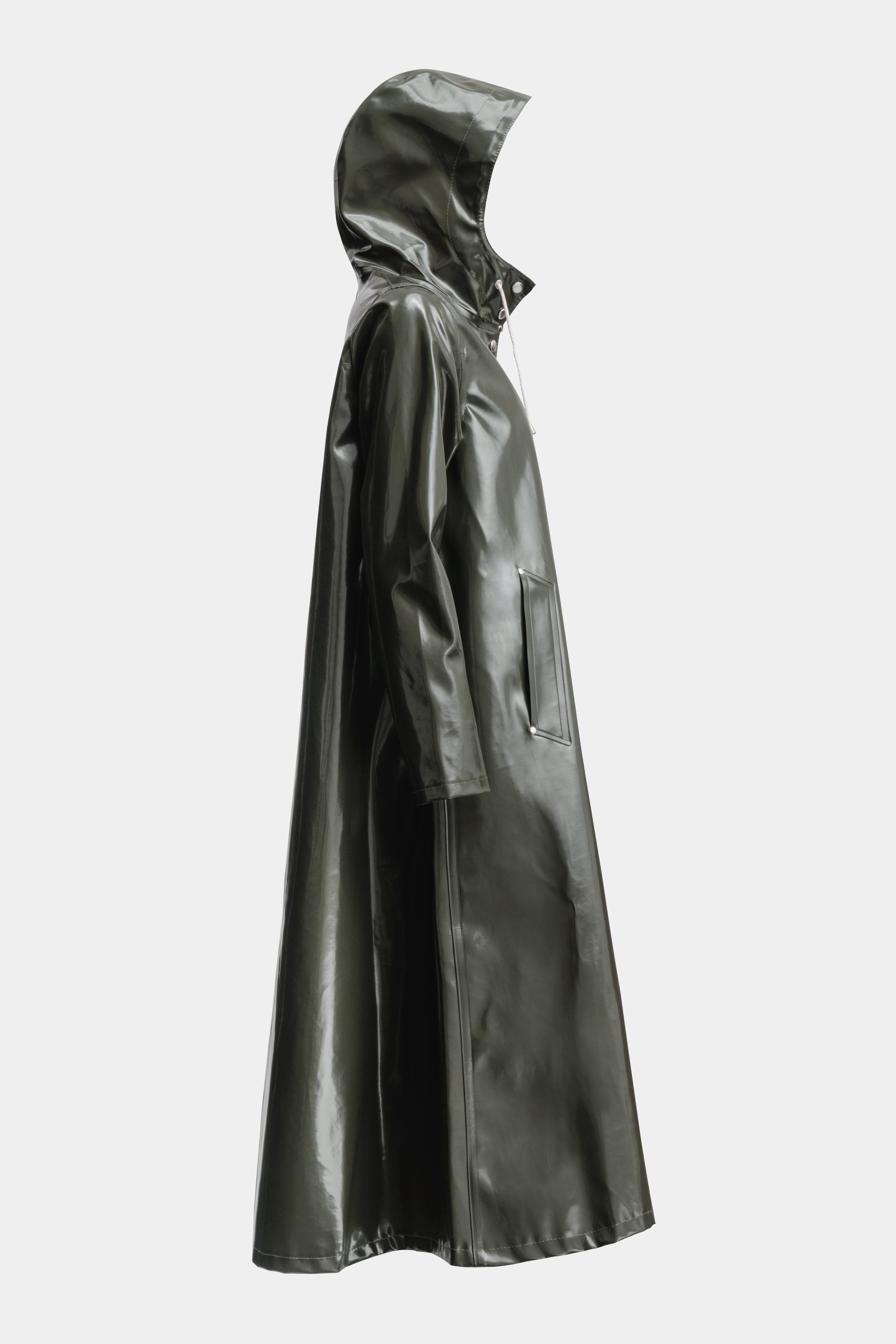 Mosebacke Long Opal Raincoat Green - 5