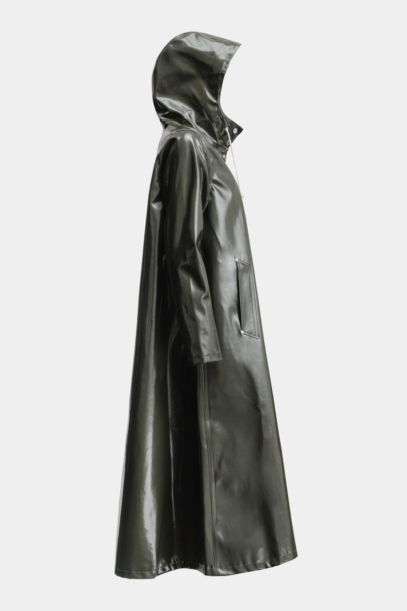 Mosebacke Long Opal Raincoat Green 5