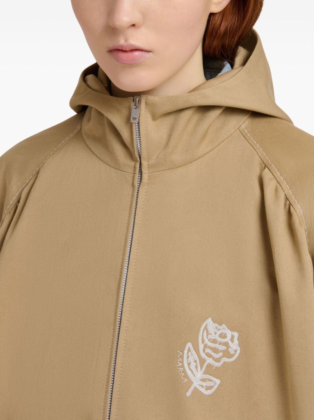 hooded zip-up jacket - 5