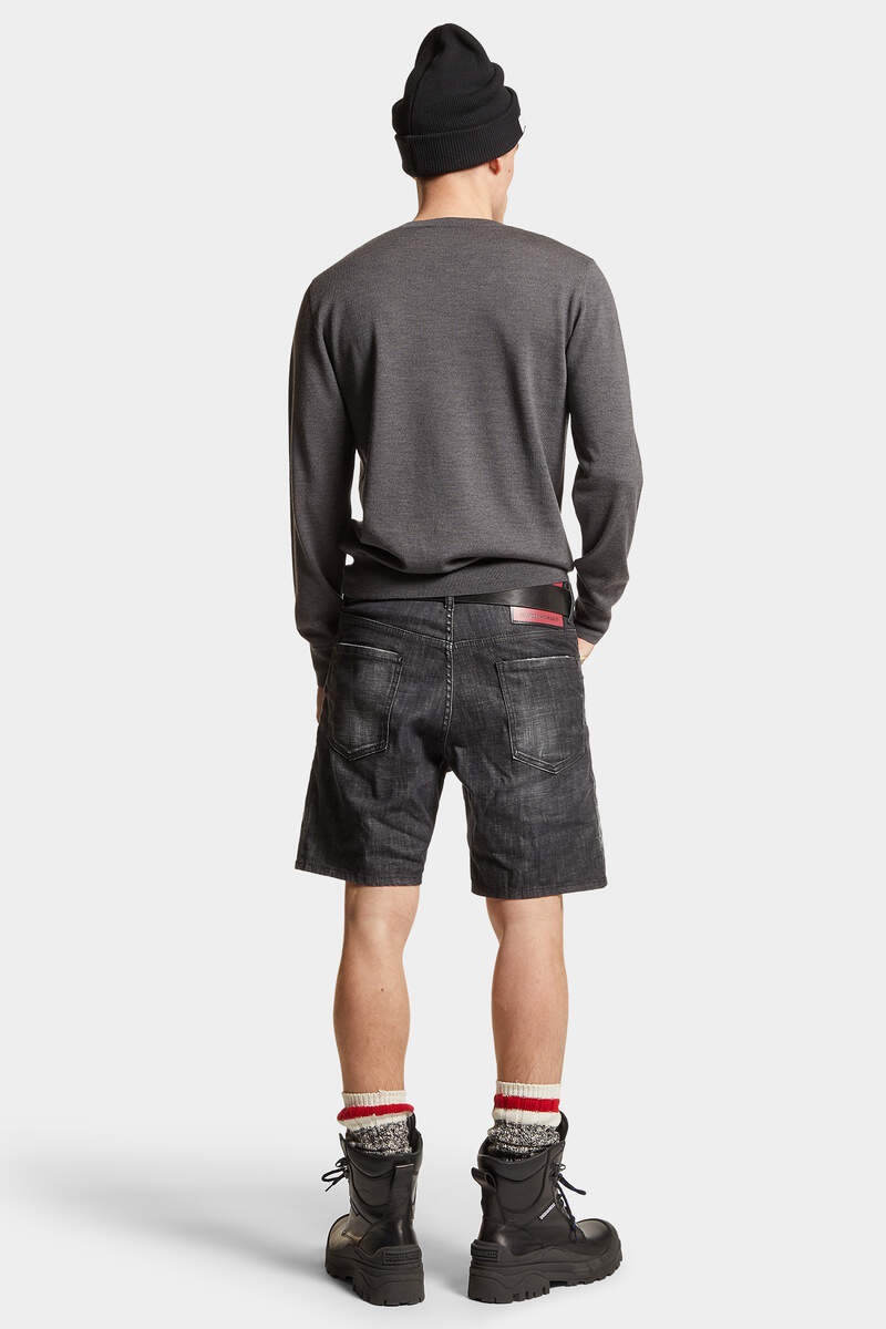 EASY DARK WASH MARINE SHORT JEANS - 4
