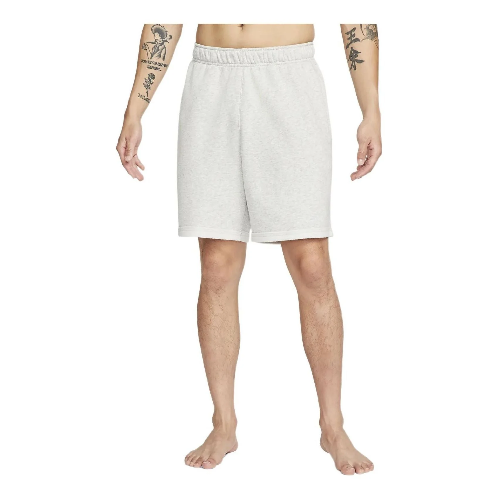 Men's Nike Yoga Therma-FIT Logo Printing Solid Color Sports Shorts Gray DM7832-050 - 1