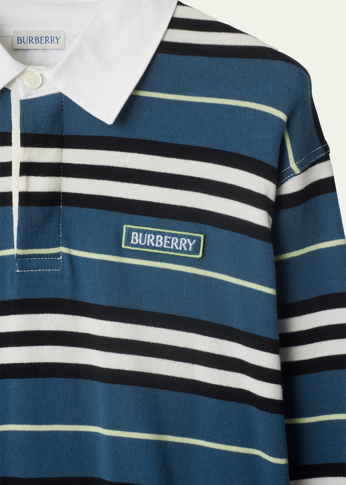 Men's Multi-Stripe Heavy Jersey Rugby Shirt - 4