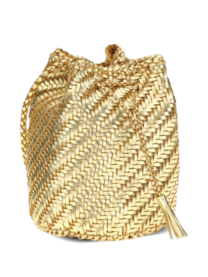 DRAGON DIFFUSION Pompom drawstring-detail bucket bag outlook