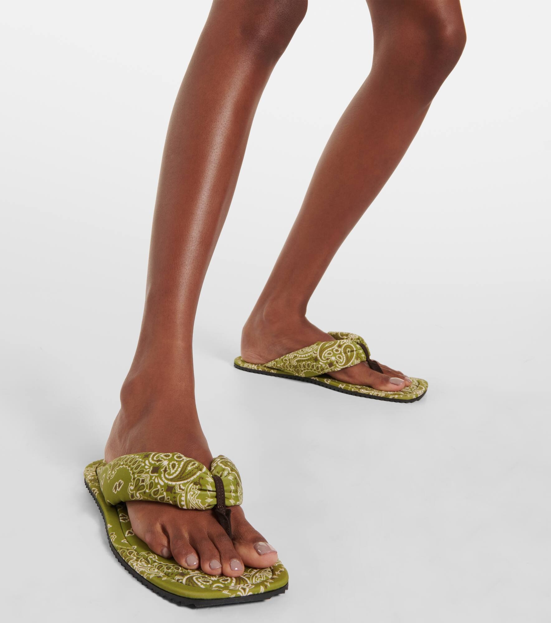 Indie bandana printed thong sandals - 7