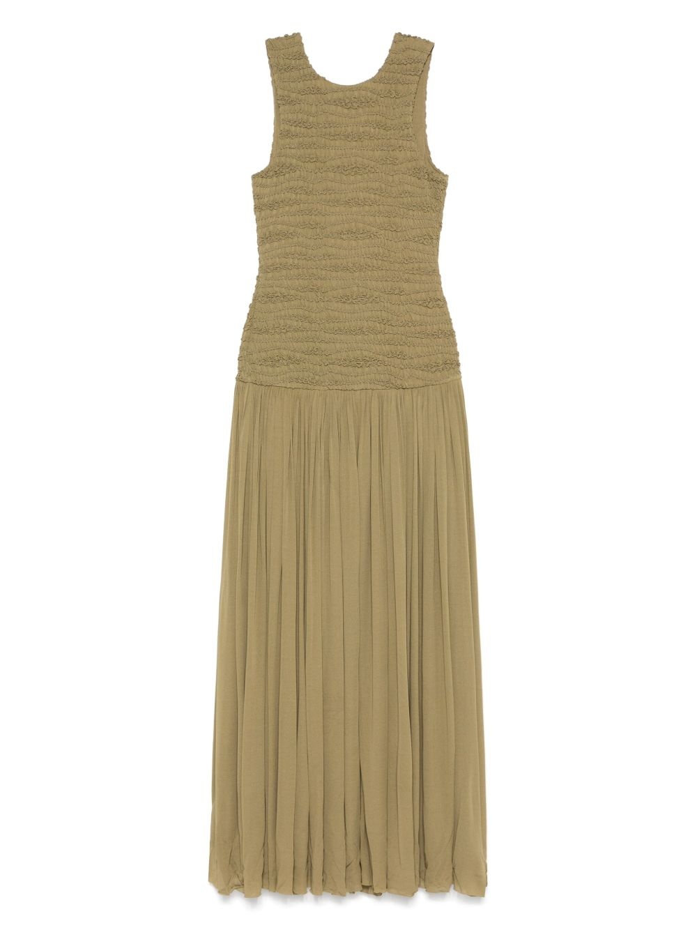 crepe sleeveless maxi dress - 2