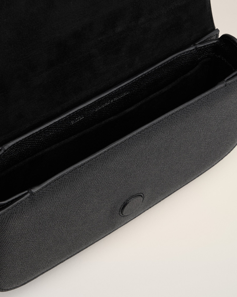 BLACK LEATHER CROSSBODY PARIS PARIS BAG 6