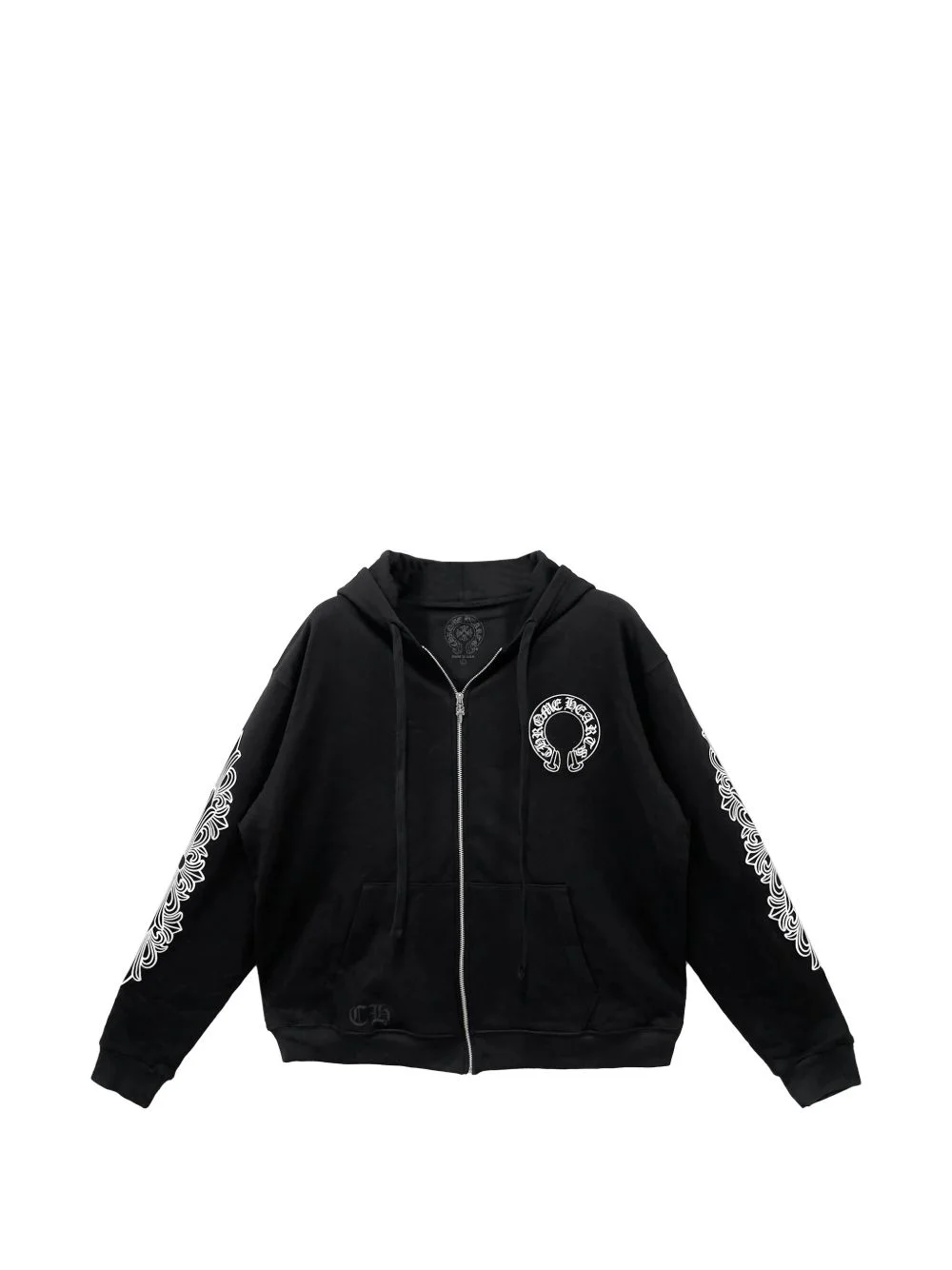 Thermal Floral Horseshoe Zip Up "Black" - 1