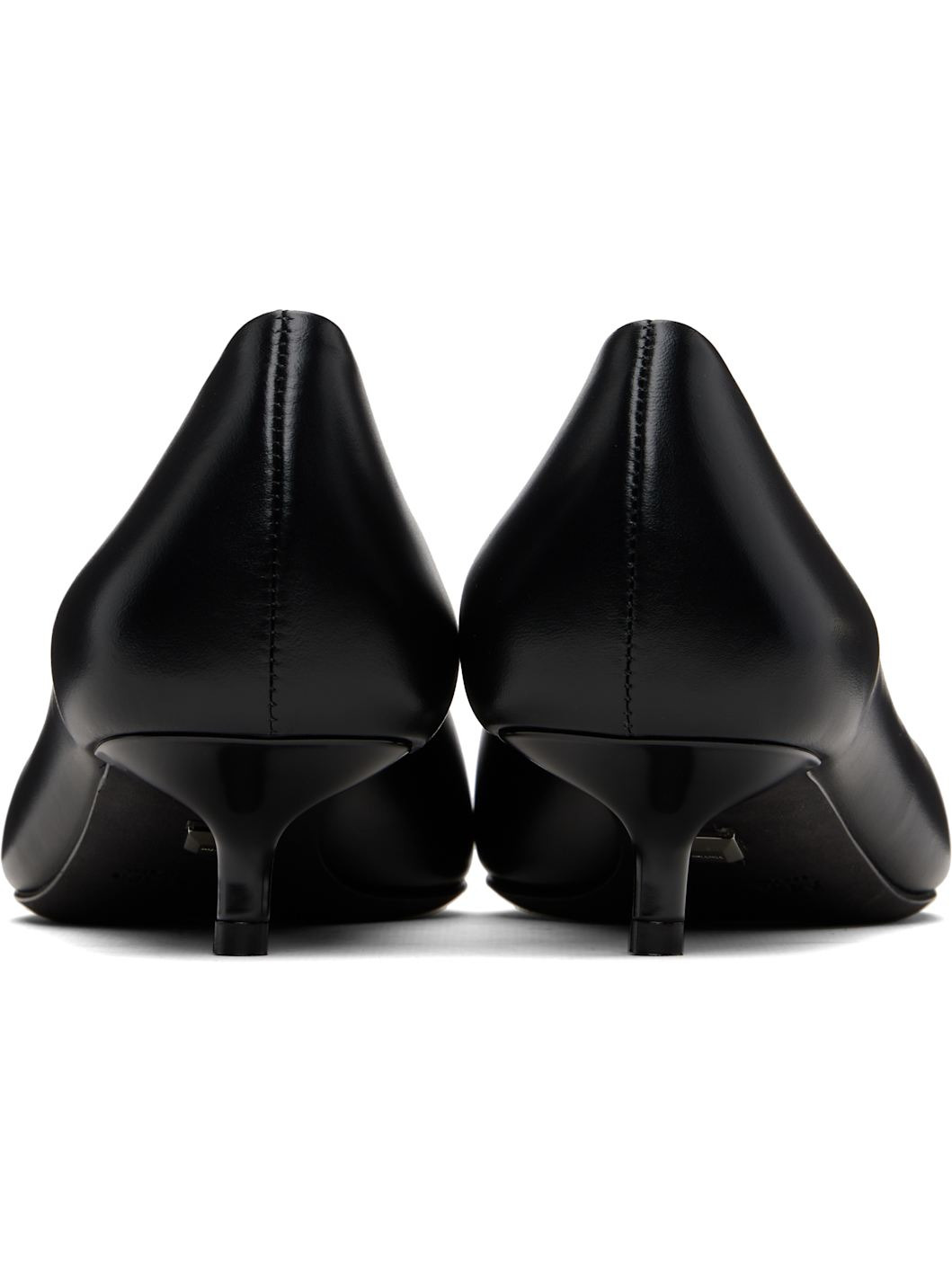 Black Kitten Pump Heels - 2