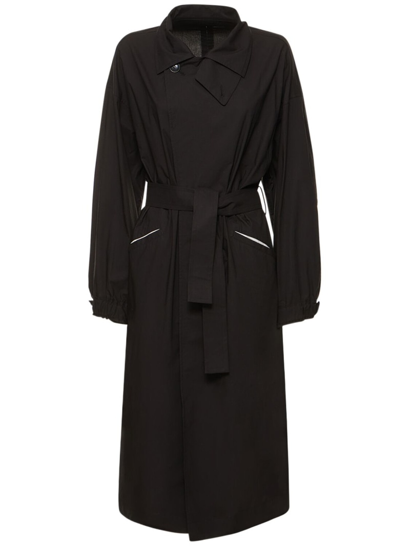 Cotton midi trench coat - 1