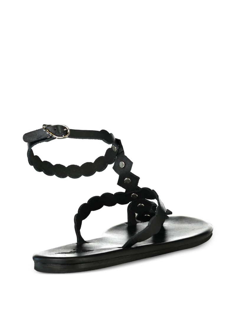 ANCIENT GREEK SANDALS scalloped studded flat sandals outlook