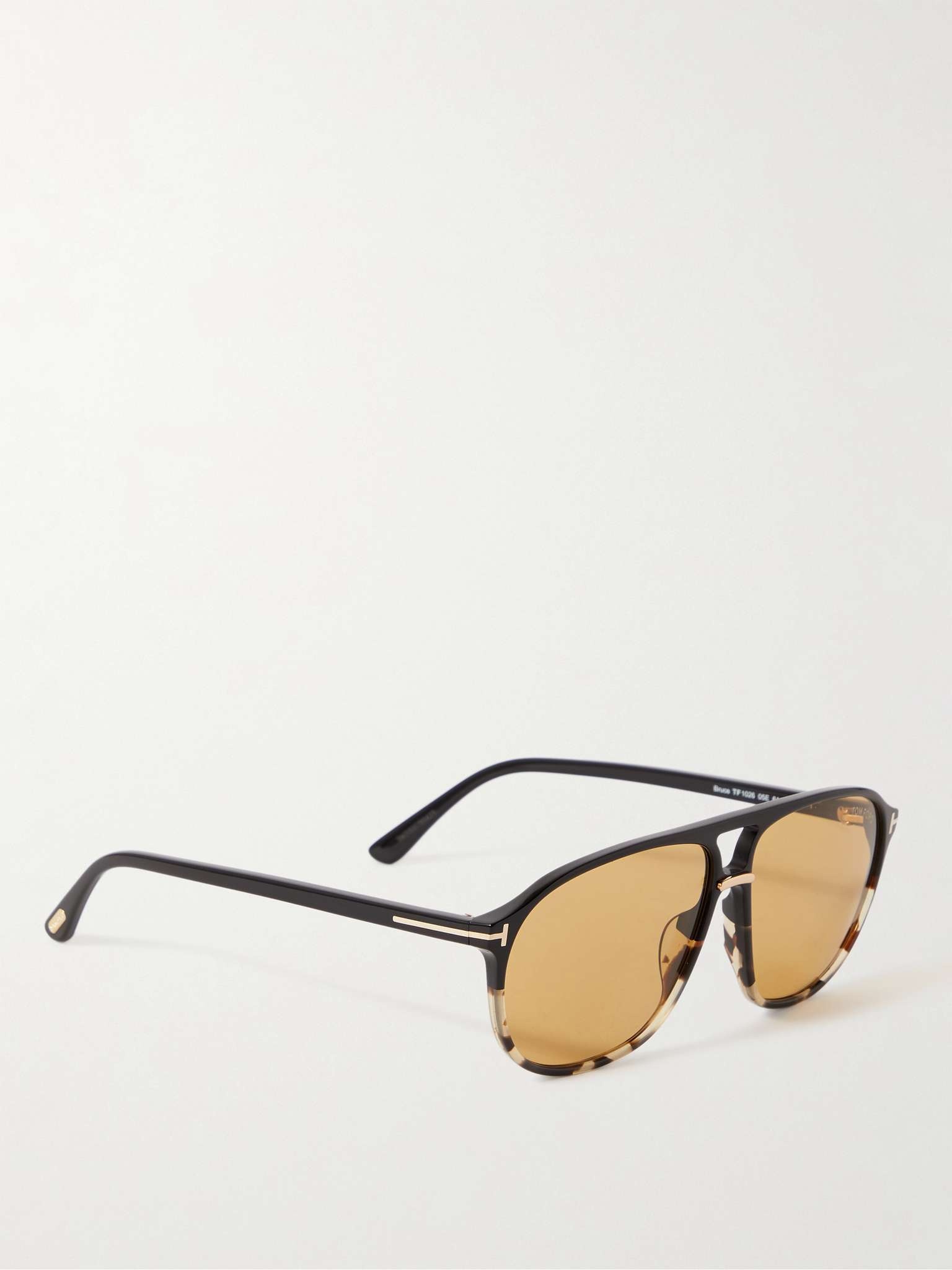 Aviator-Style Tortoiseshell Acetate Sunglasses - 3