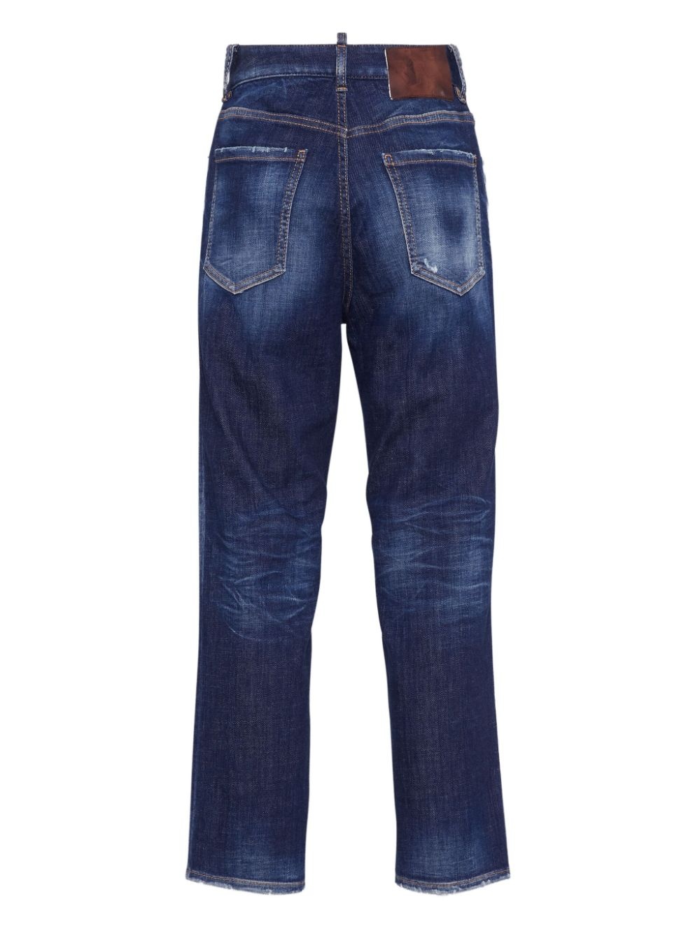 faded straight-leg jeans - 2