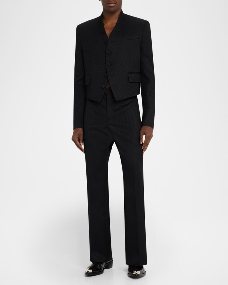 Alexander McQueen Men's Shrunken Exploded Tweed Blazer outlook