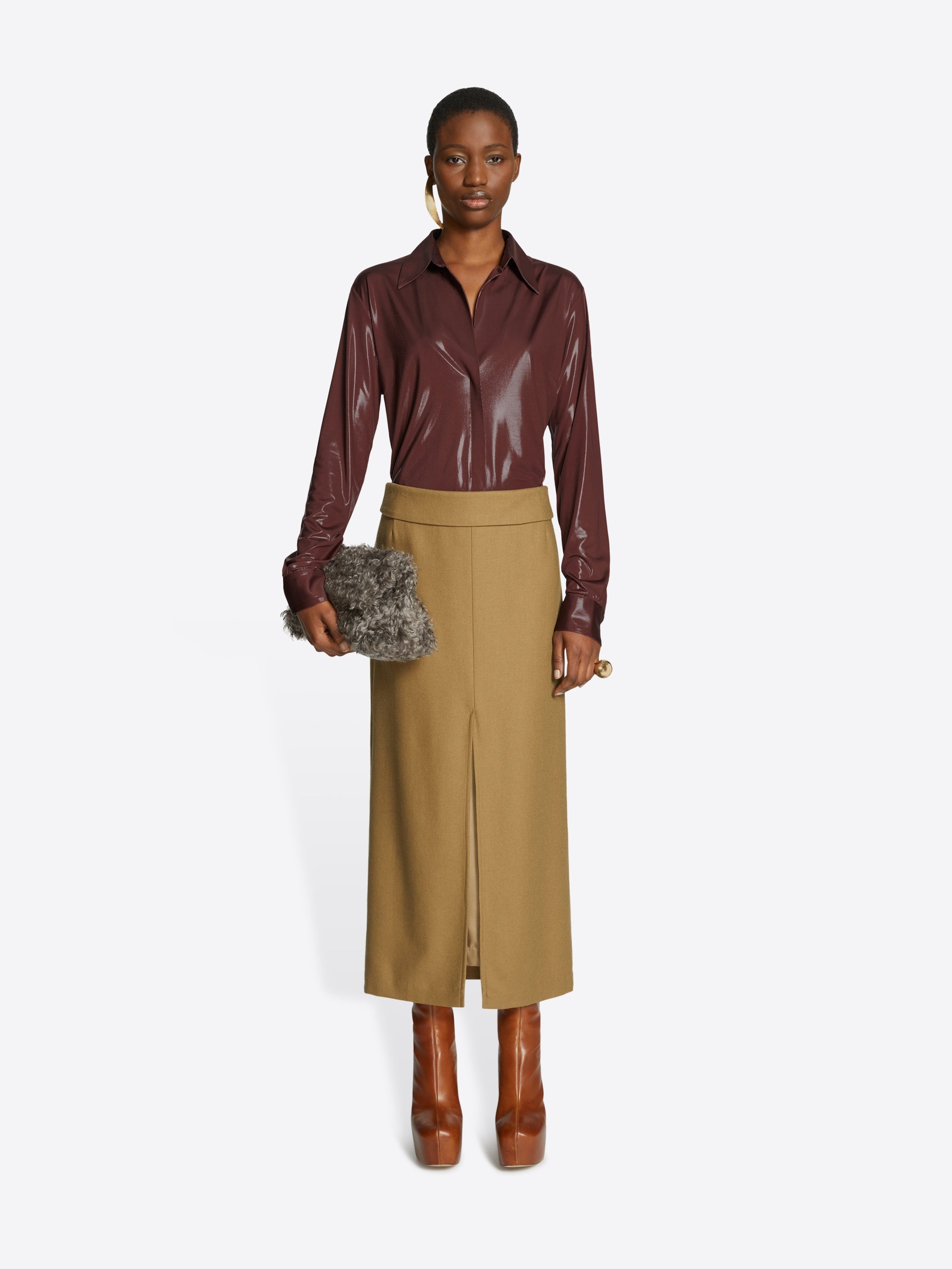FRONT SLIT SKIRT - 2