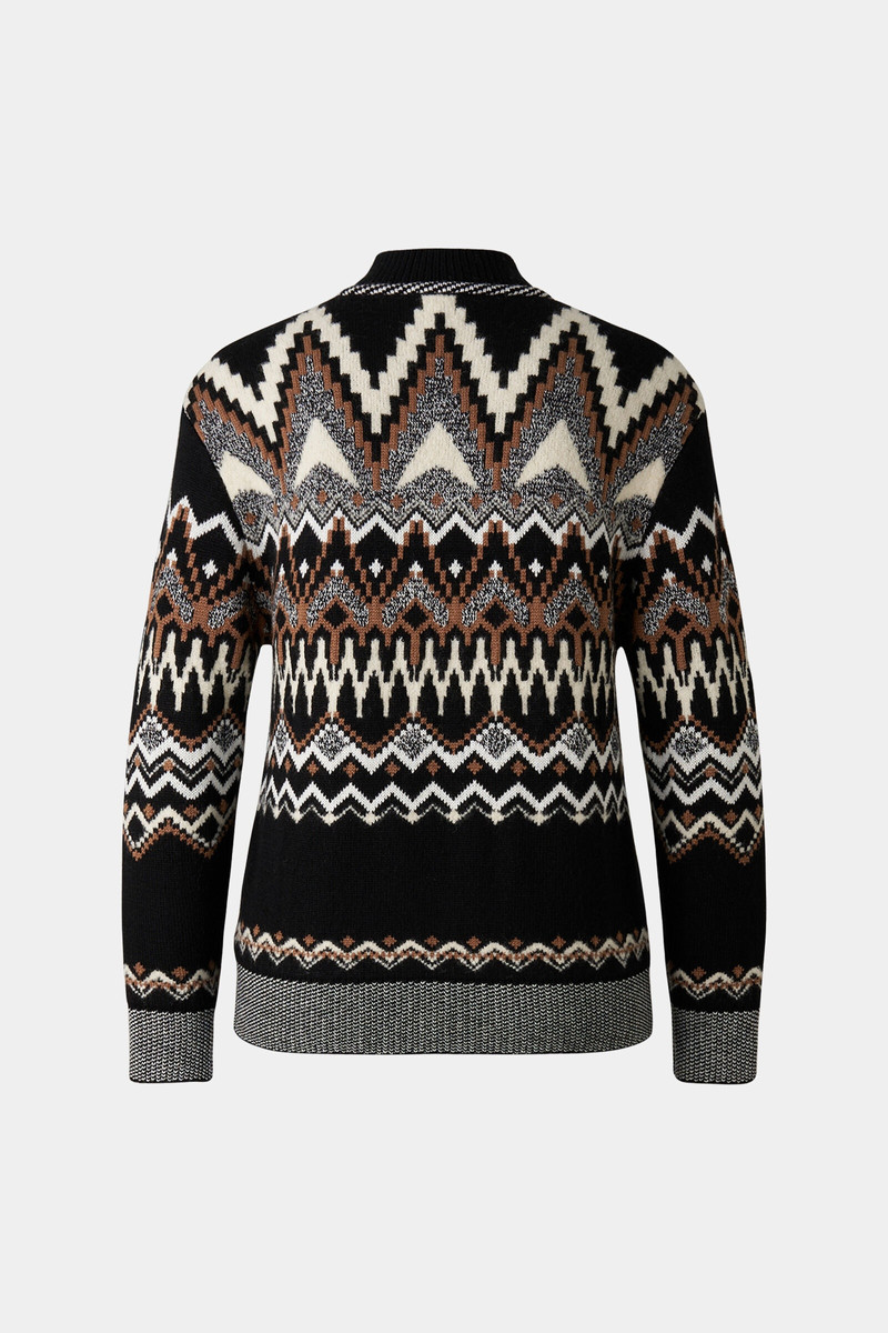 Avena Sweater in Black/Brown/Off-white 5