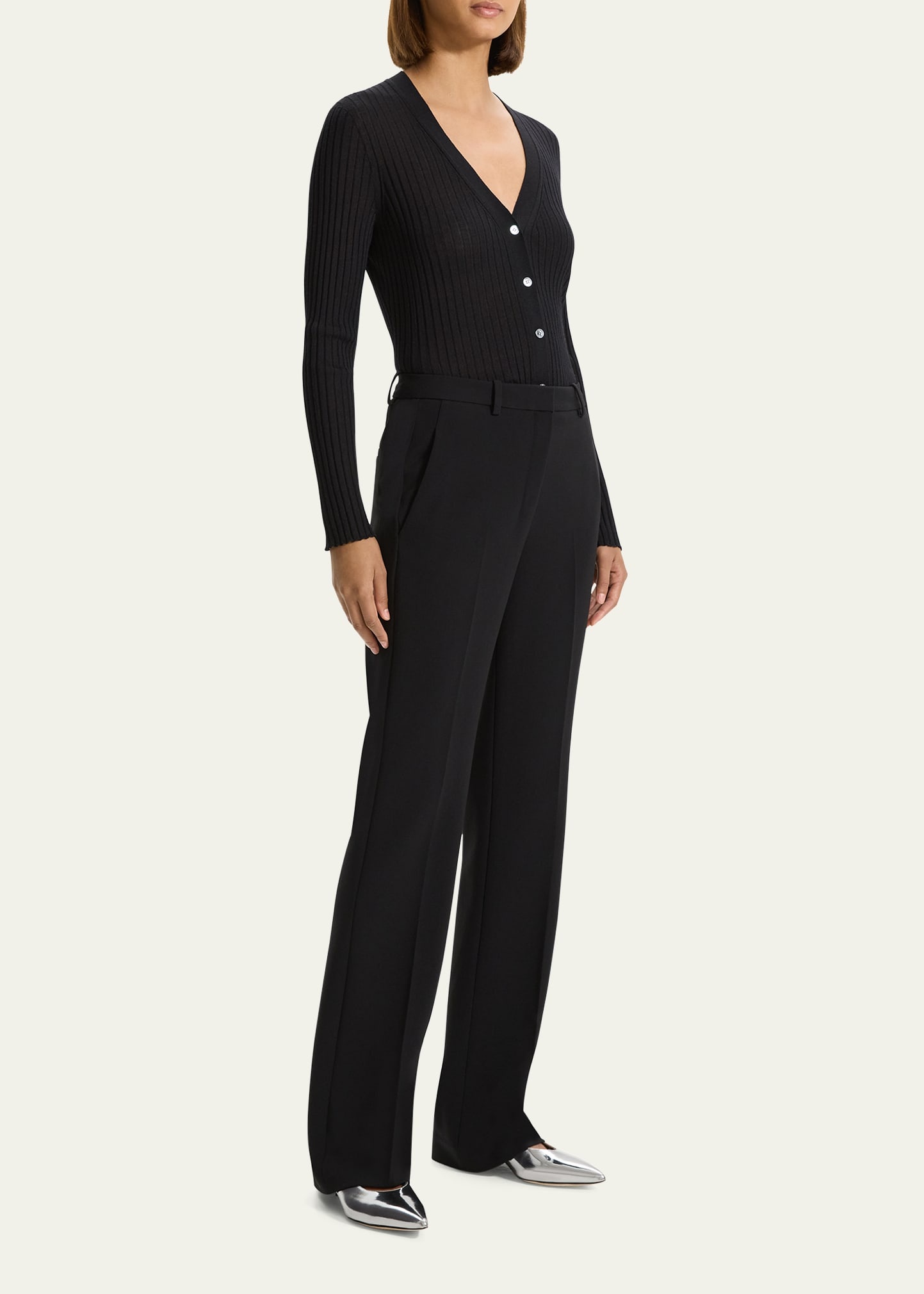 Admiral Crepe Slim Full-Length Trousers - 4