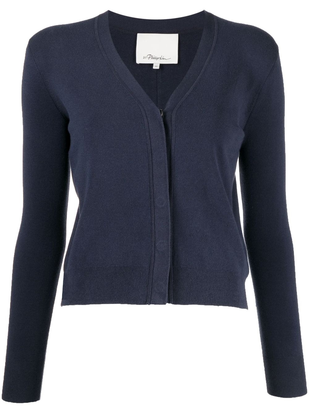 V-neck crepe cardigan - 1