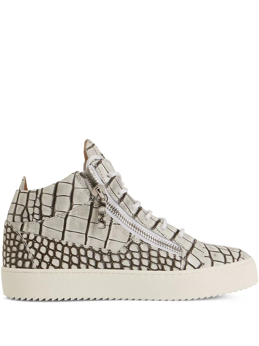 Kriss crocodile-effect trainers - 1