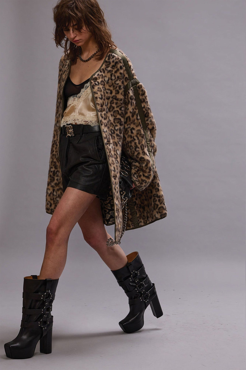 TAPED LINER COAT - WOOLY LEOPARD 3