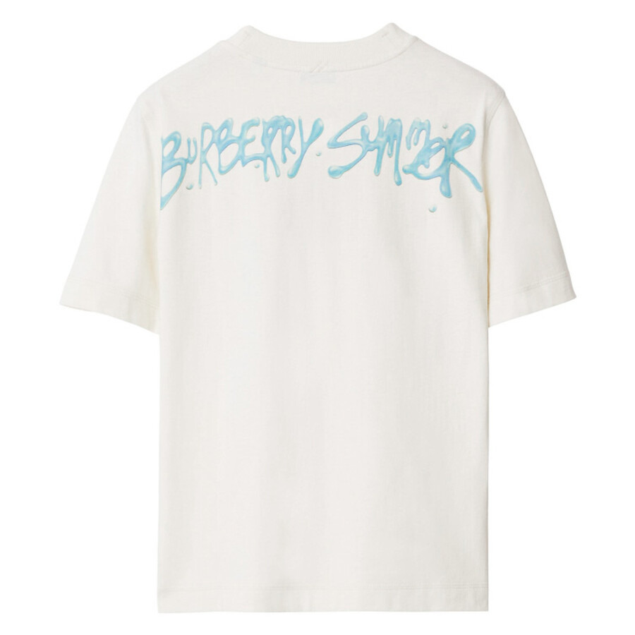 Burberry Graphic Printed Crewneck Cotton T-Shirt - 6