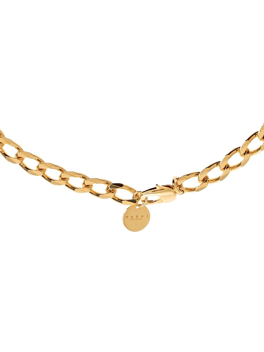 chain-link brass necklace - 4