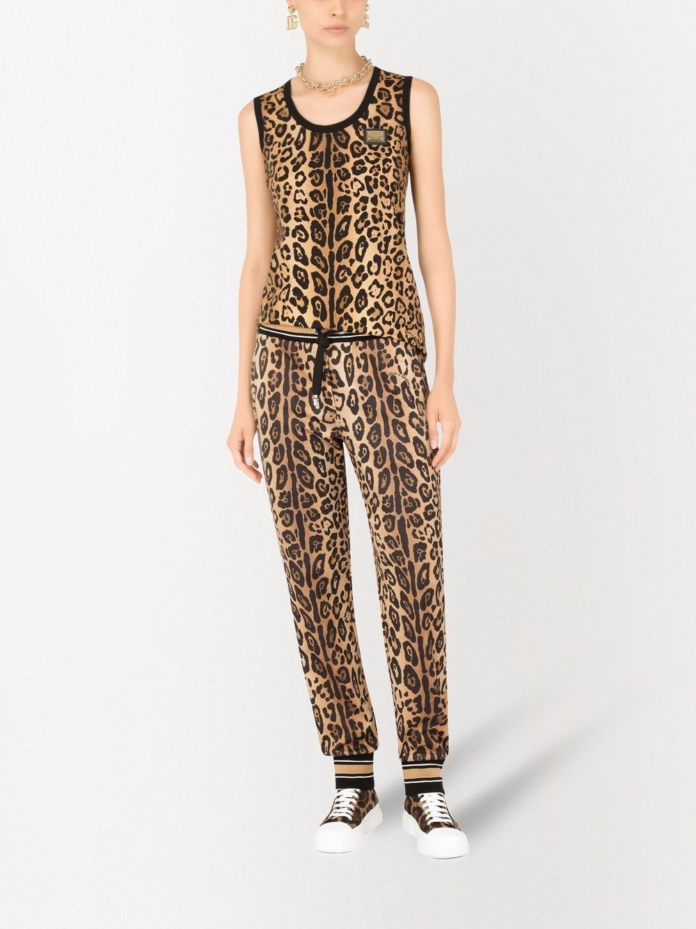 leopard-print tank top - 2